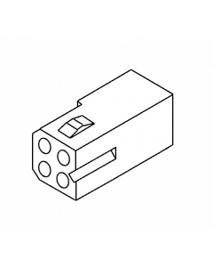 4-pin .093" Square Power Connector (receptacle), Rows: 2,2, Pitch: 0.2" (5.03 mm)